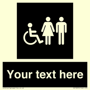 Custom information: black panel disabled female and male